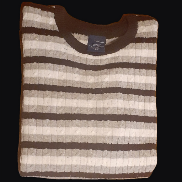 *SOLD*Striped Sweater Ribbed Pullover - Picture 2 of 2